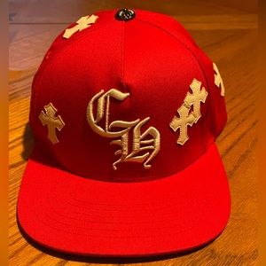 Chrome Hearts Cross Patch Snapback 'Red'